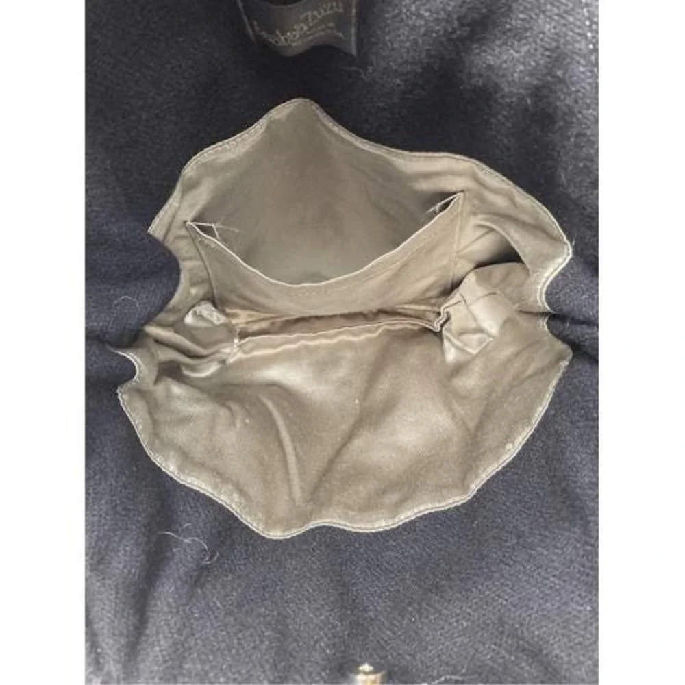 Baabaazuzu One-of-Kind Handbag‎ Purse Recycled Wool Gold Beige Tan Cream Gray